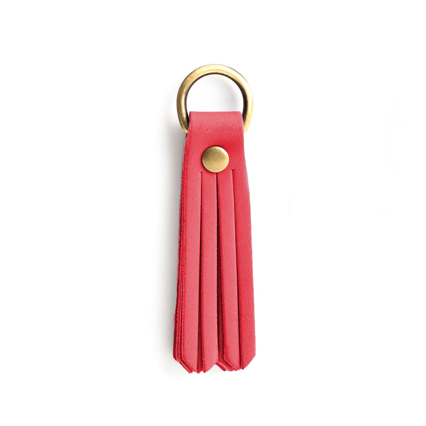 Tulip*Small | slim leather tassel with brass ring