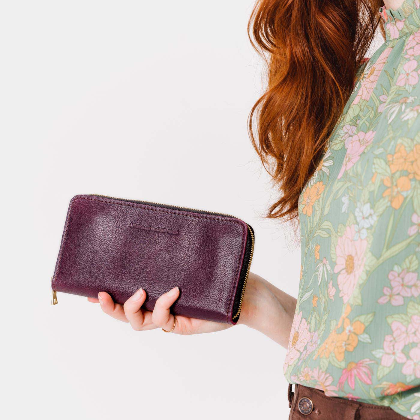 All Color: Plum | leather handmade wallet