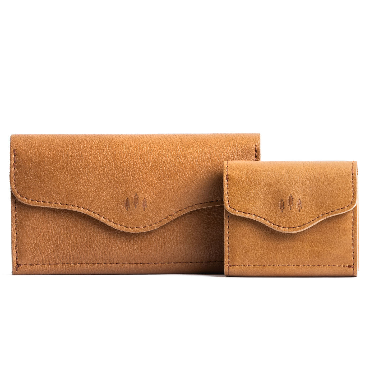 Shortbread | Large leather wallet with a snap