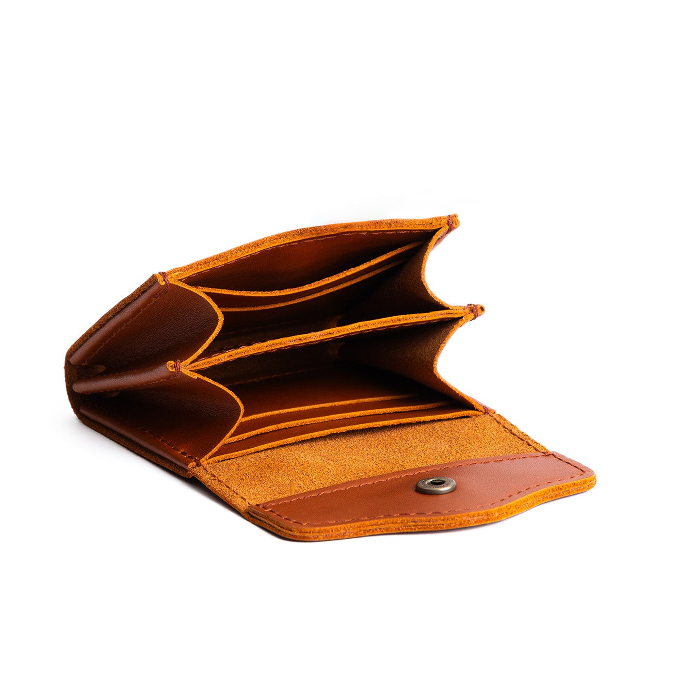 Tuscany | Small leather wallet with a snap