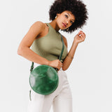 Cowboy Mint Large | Circle shaped crossbody bag with top zipper