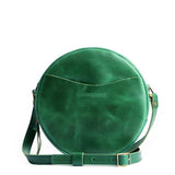 Cowboy Mint Large | Circle shaped crossbody bag with top zipper