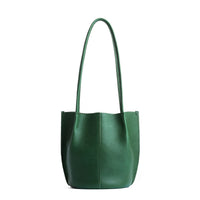 Bacalar | Petite bucket shaped tote bag with matching leather handles