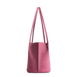 Foxglove | Petite bucket shaped tote bag with matching leather handles