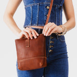 All Color: Nutmeg | handmade leather crossbody purse