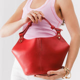 Ruby Small | Structured bucket shaped handbag with an adjustable shoulder strap