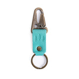 Optical Short| leather logo branded keychain 