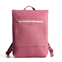 All Color: Foxglove | Rectangular slim leather laptop backpack