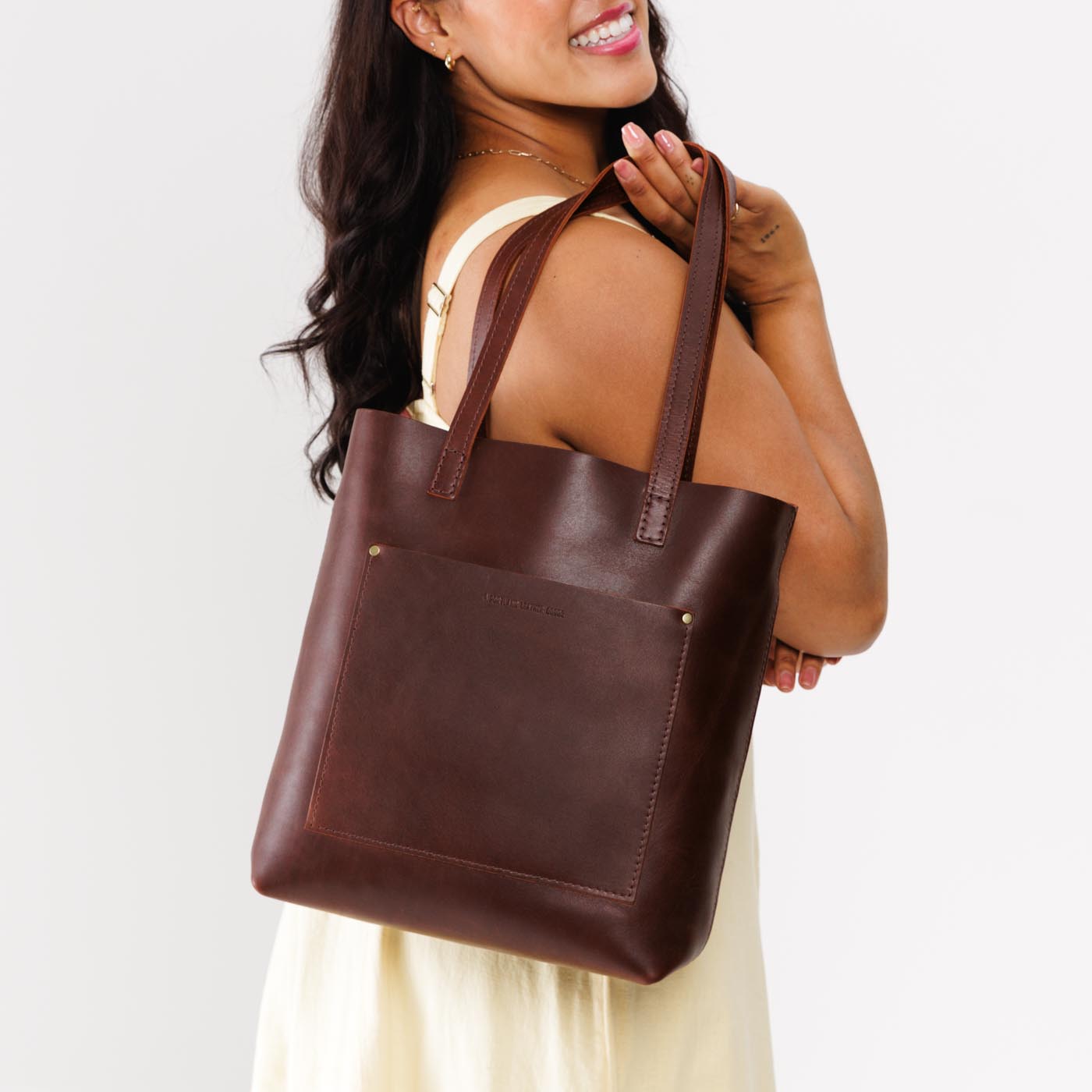 Portland Leather buy Goods Mini Crossbody Tote in Hibiscus