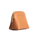 Biscuit Mini | Compact leather pouch with top zipper