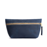 Deep Water Large | Large leather makeup bag with zipper