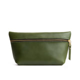 Pine Large | Large leather makeup bag with zipper