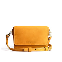 Turmeric*Mini | Small Leather Crossbody Bag with Magnetic Messenger Bag Closure