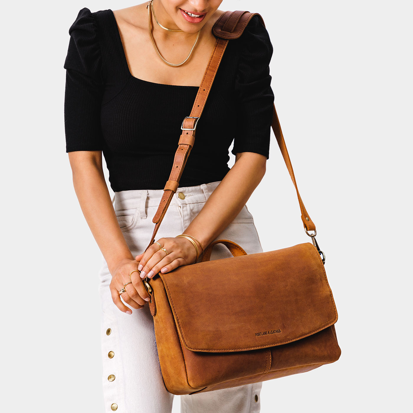 Almost Perfect' Circle Crossbody, Portland Leather Goods