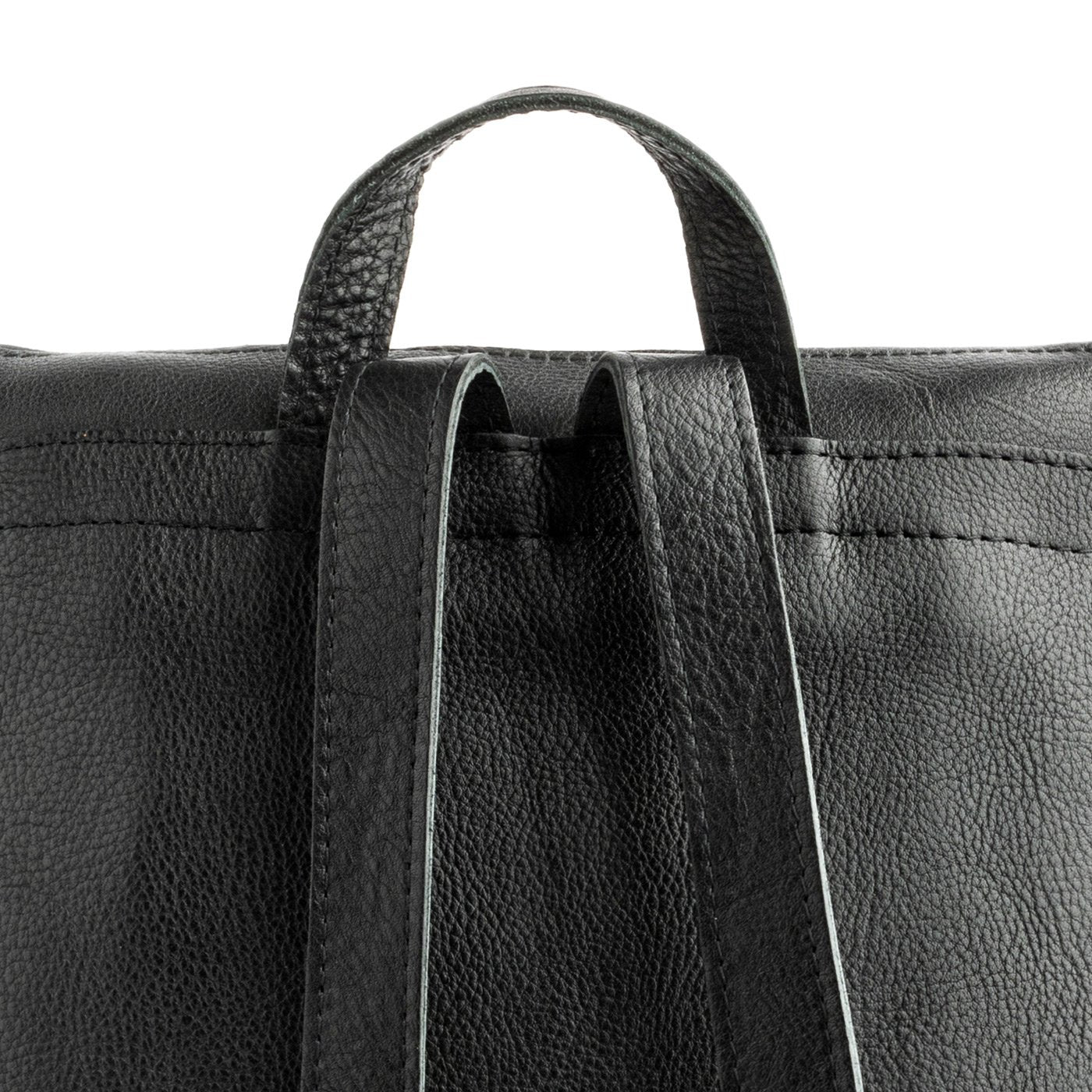 All Color: Pebbled--black | Rectangular slim leather backpack