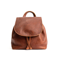 All Color: Nutmeg | Slouchy leather bucket backpack