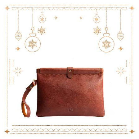 Nutmeg | Rectangular clutch with removable wristlet