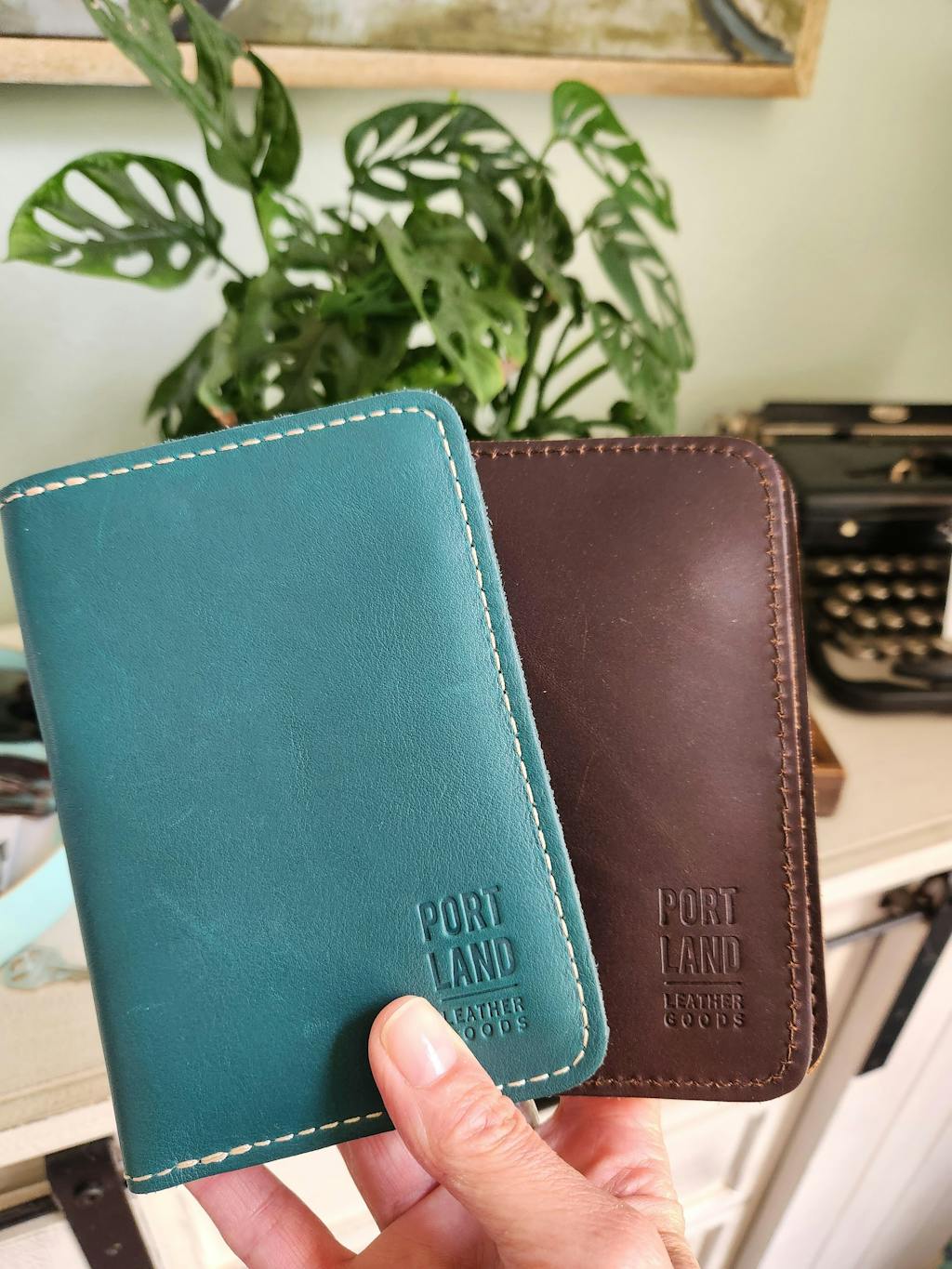 Portland 2024 Leather Notebook/Passport Case, Peacock