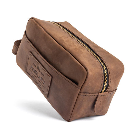Box Canyon | Large rectangular leather dopp kit