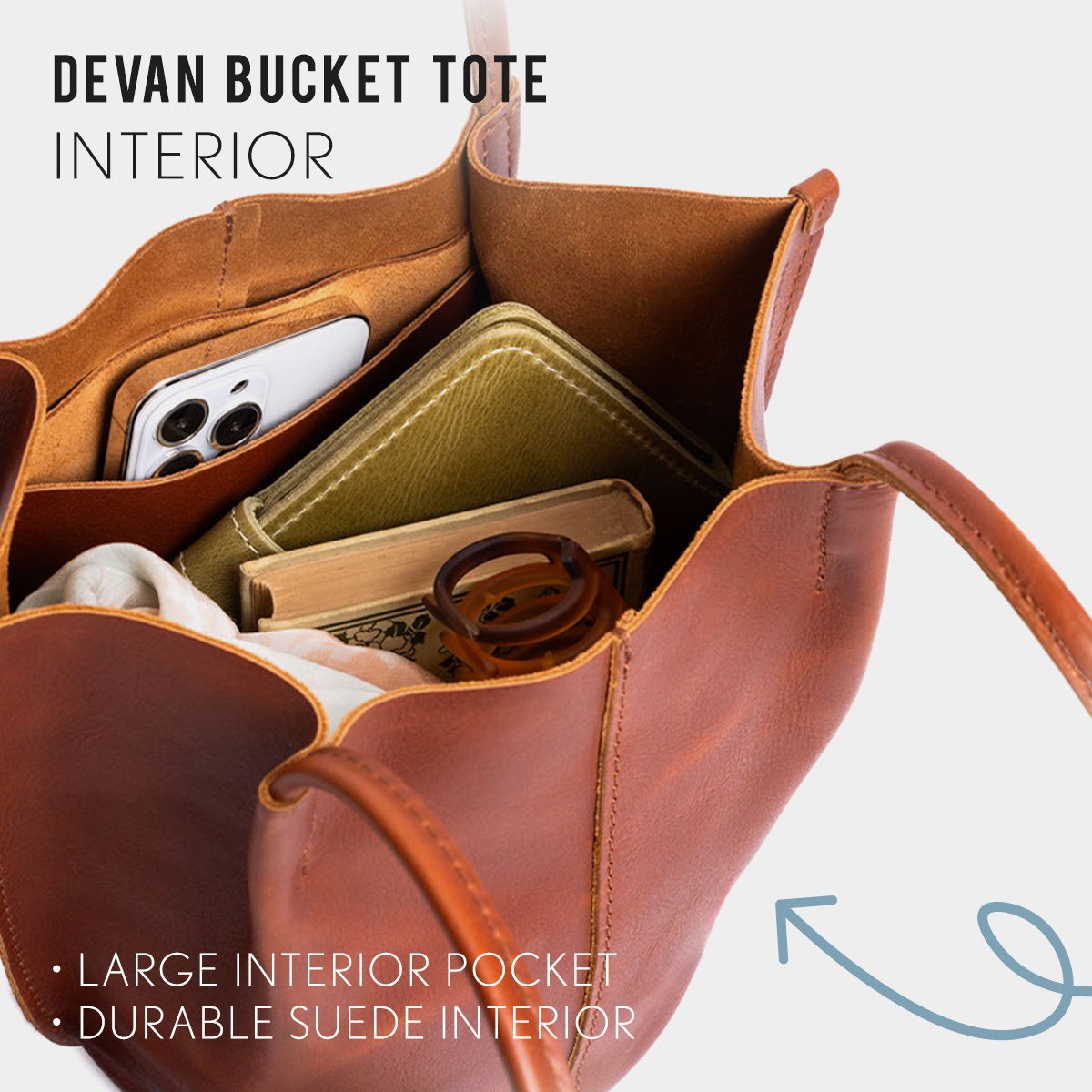 Portland outlet Leather Bucket Bundle, Quartz