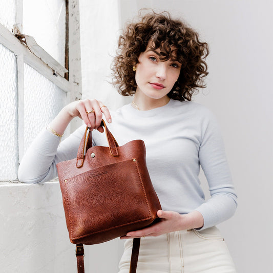 Zoe Leather Work Tote