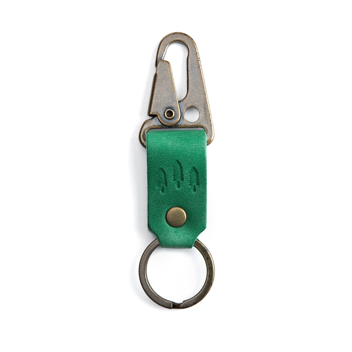 Cowboy Mint*Short| leather logo branded keychain 