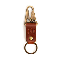 Madrone*Short | leather logo branded keychain 