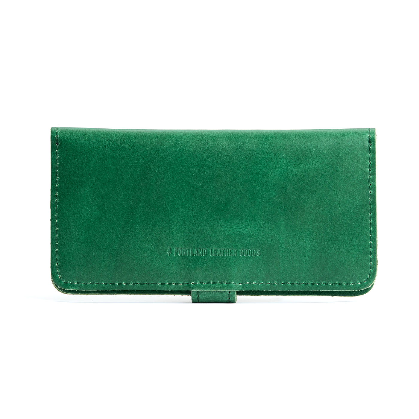 Cowboy Mint | Back of closed leather wallet