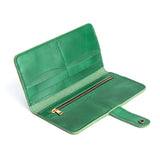 Cowboy Mint | Leather wallet with snap open