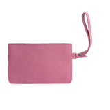 Foxglove | Flat leather pouch with zipper and wristlet