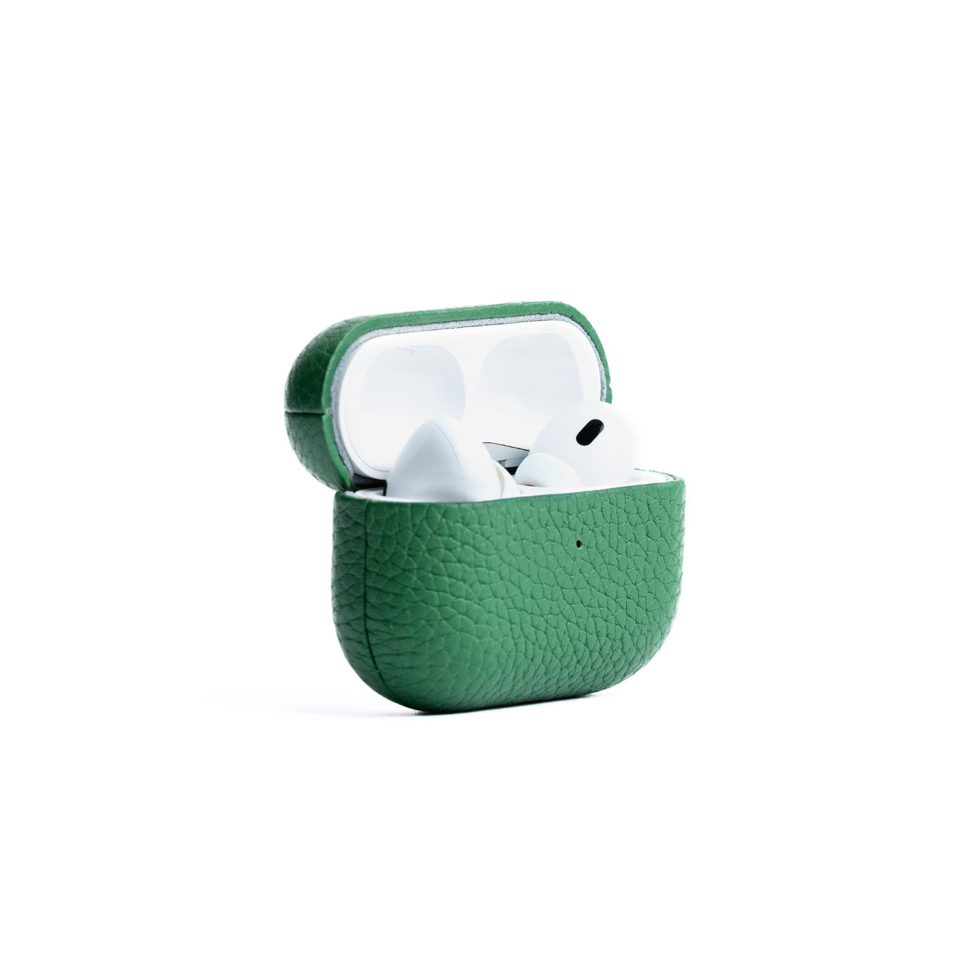 Rainforest | Leather cover for airpod case open