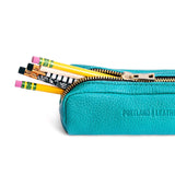 Baja | Leather pouch with a curved top and zipper