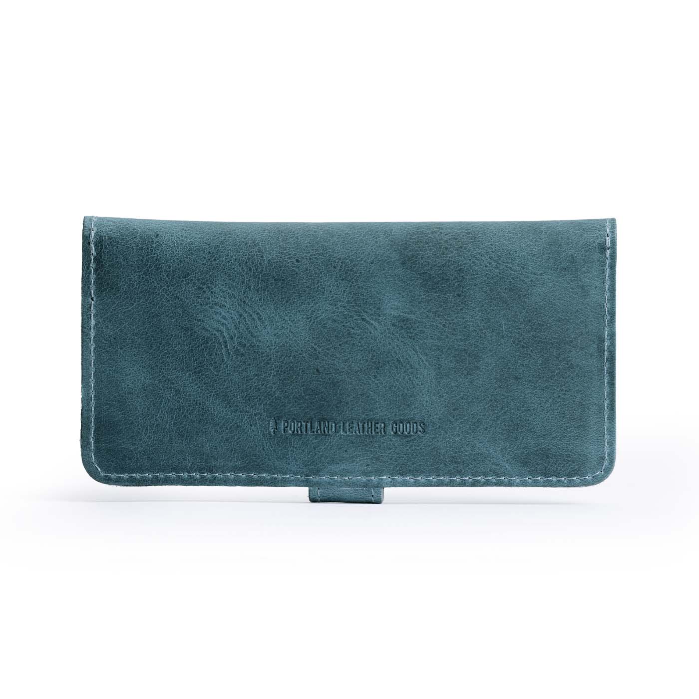 Aqua | Back of leather wallet 