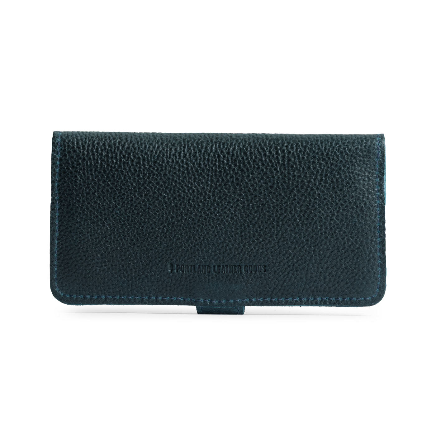 Boreal | Back of leather wallet with snap closed