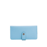 Glacial Blue | Leather wallet with snap closed