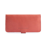 Watermelon | Back of leather wallet with snap closed