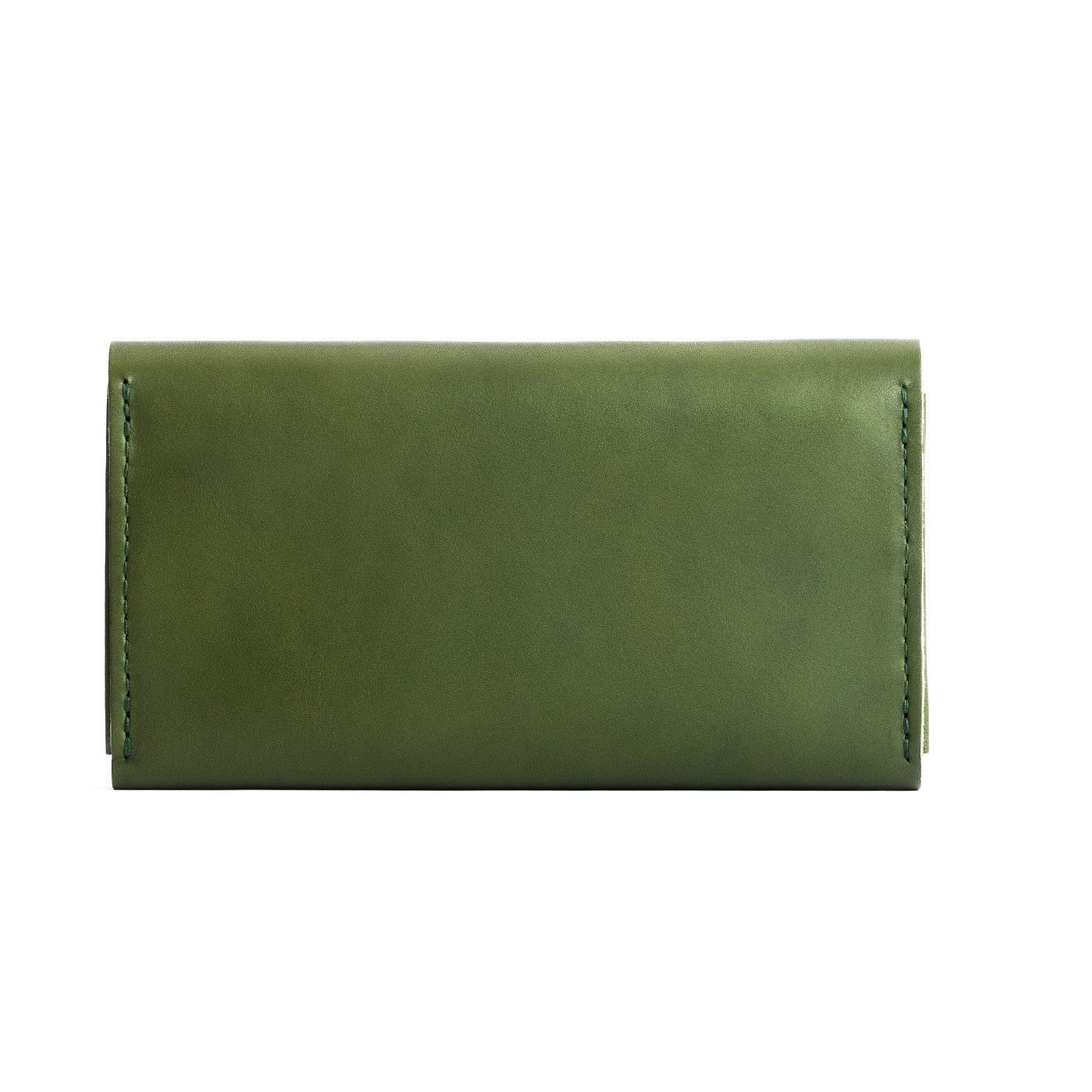 Pine | Backside of large leather wallet with snap closure