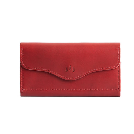 Ruby | Large leather wallet with a snap