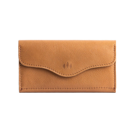 Shortbread | Large leather wallet with a snap