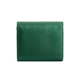 Bacalar | Backside of compact leather wallet with snap closure 