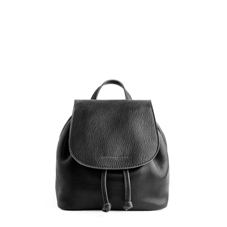 All Color: Pebbled--black | Slouchy leather bucket backpack
