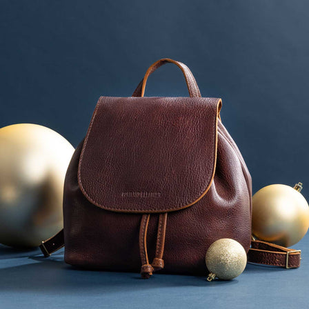 All Color: Coldbrew | Slouchy leather bucket backpack