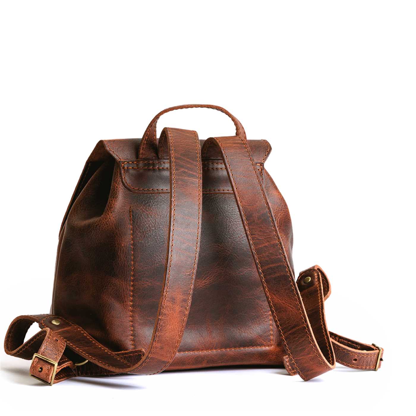 All Color: Lava | Slouchy leather bucket backpack