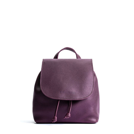 All Color: Plum | Slouchy leather bucket backpack