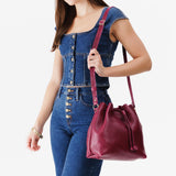 Orchid Large | Slouchy crossbody bag with drawstring closure