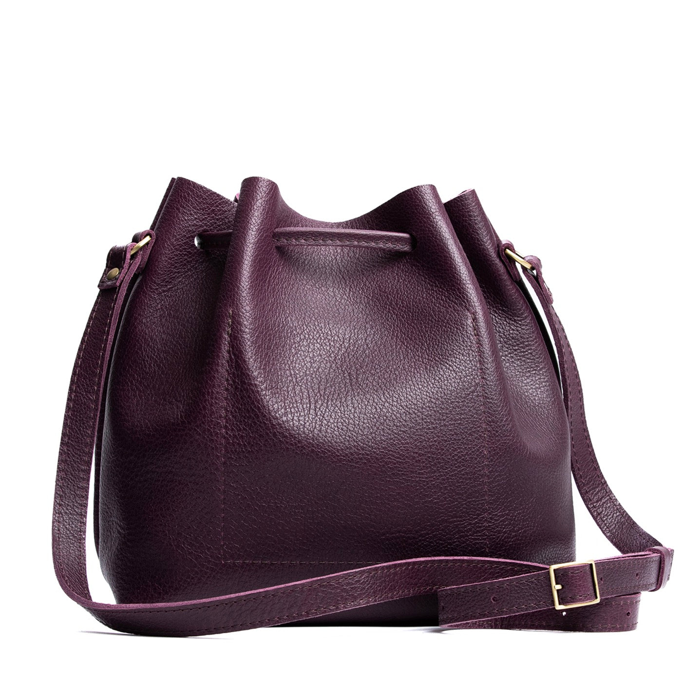 Plum*Large | Slouchy crossbody bag with drawstring closure