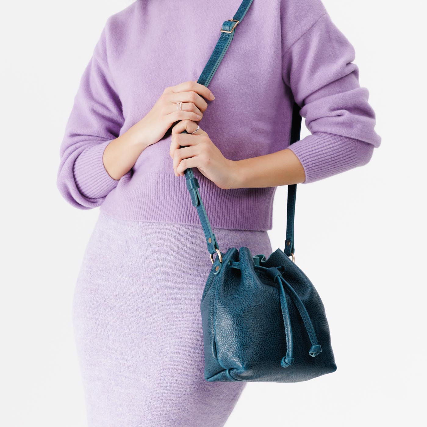 Caspian*Small | Slouchy crossbody bag with drawstring closure