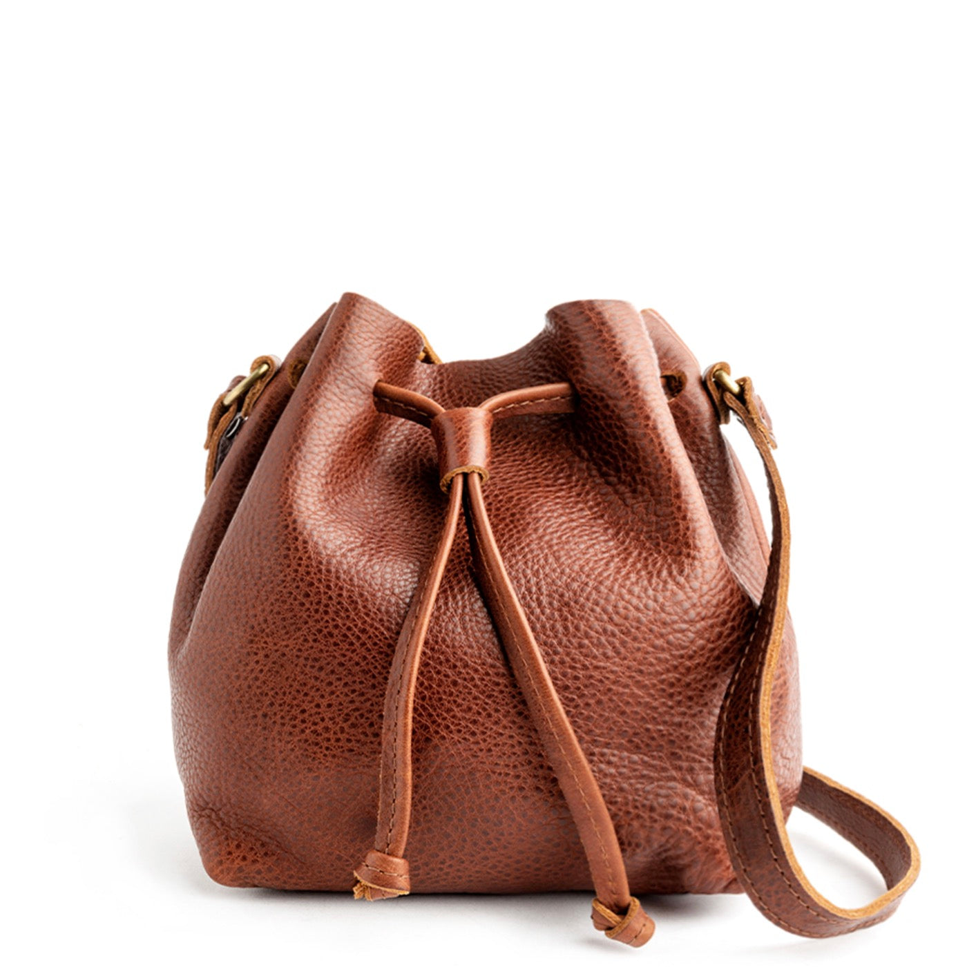 Nutmeg*Small | Slouchy crossbody bag with drawstring closure