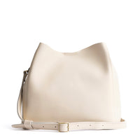 Bone | symmetrical bucket bag with latch closure and removable crossbody strap