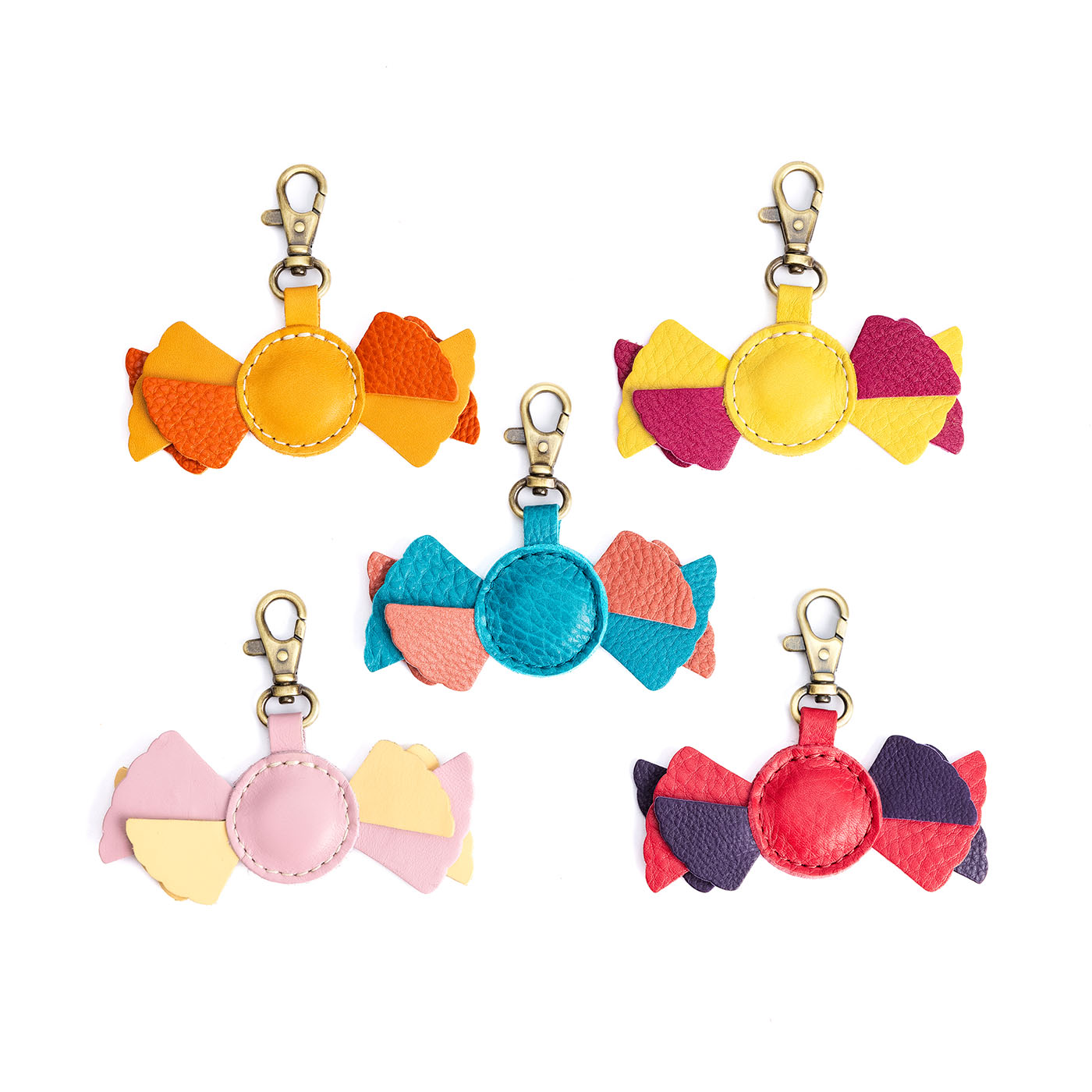 All Variants | Multicolor wrapped candy shaped keychains